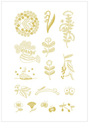 KITTA Transfer Flake Stickers | Gold Foil