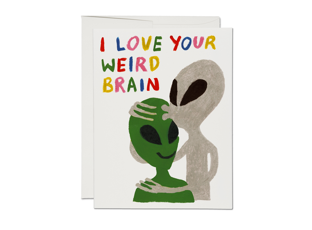 Love Your Weird Brain Love  Card