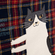 Kusuguru Japan Nago Cat Embroidered Small Tote