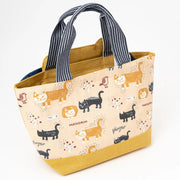 Kusuguru Japan Embroidered Cat Fabric Tote Bag
