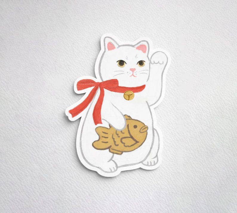 Maneki Neko Sticker Lucky Cat Sticker