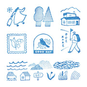 KORI JIRUSHI Clear Stamp | 6 Pc Set | Trip