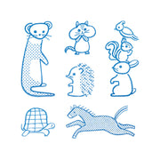 KORI JIRUSHI  Clear Stamp | 6 Pc Set | Animals