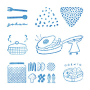 KORI JIRUSHI Clear Stamp |  6 Pc Set | Meal set
