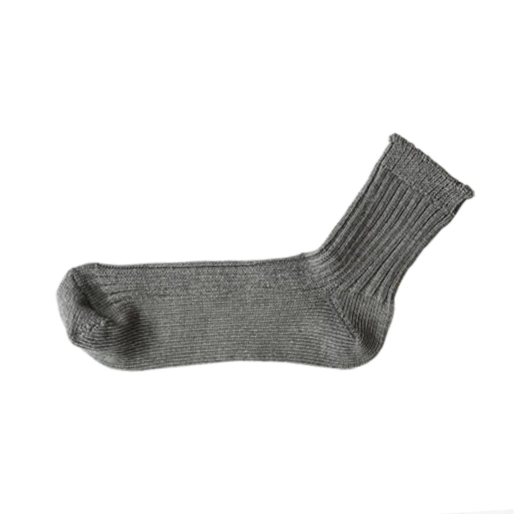 Nishiguchi Kutsushita Linen Ribbed Socks | Sauna Stone (2023 Limited Color)