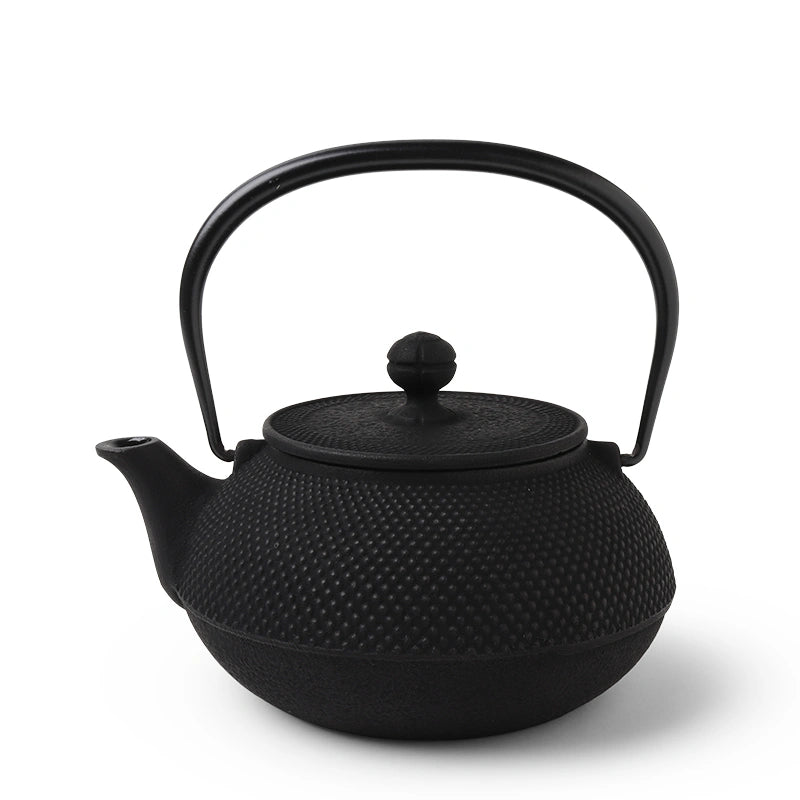 Black Hobnail Cast Iron Teapot | 30 oz
