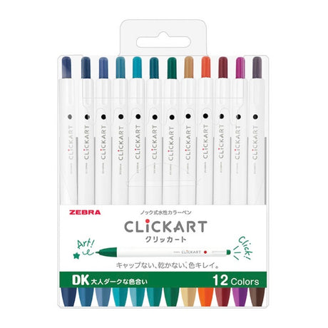 Clickart Marker Pen Set | Dark