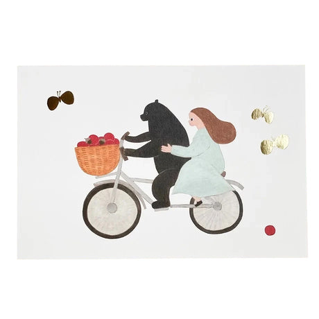 Necktie Bicycle Postcard