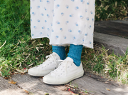 Nishiguchi Kutsushita Hemp Cotton Ribbed Socks | Seagulls Blue (2026 Limited Color)