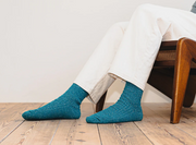 Nishiguchi Kutsushita Hemp Cotton Ribbed Socks | Seagulls Blue (2026 Limited Color)