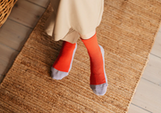 Nishiguchi Kutsushita Cotton Cashmere Walking Socks | Colorful Flags (2026 Limited Color)