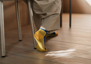 Nishiguchi Kutsushita Wool Pile Trail/Walk Socks | Pier Yellow (2026 Seasonal Color)
