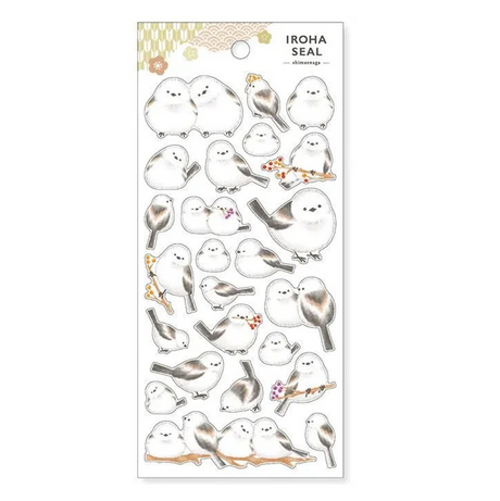 Iroha Seal Stickers - Shimaenga | Snowy Bird