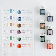 HOBONICHI 2027 | Kakimori x TSKUI no IRO: Mini Ink Bottle Set | (Jan-Jun)  AND (Jul-Dec)