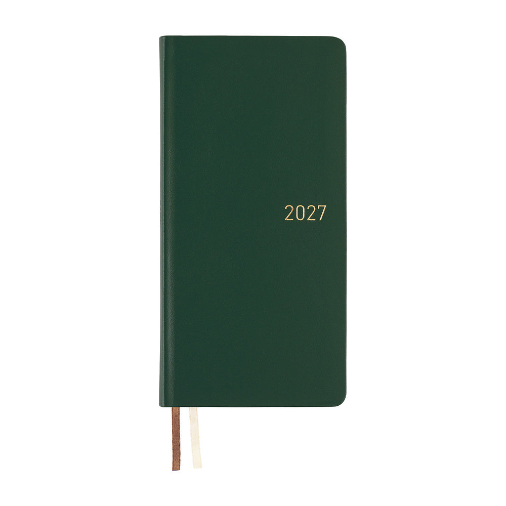 HOBONICHI TECHO 2027 | WEEKS | Leather: Forest Green