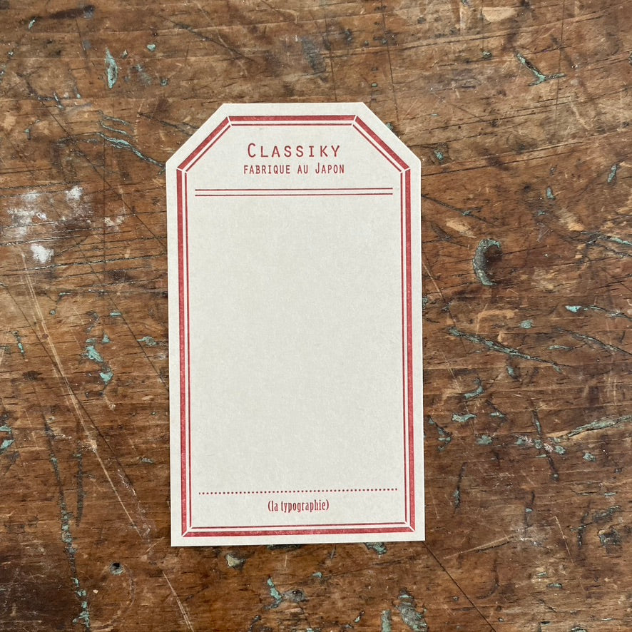 Letterpress Label Cards | Vintage Tag Style