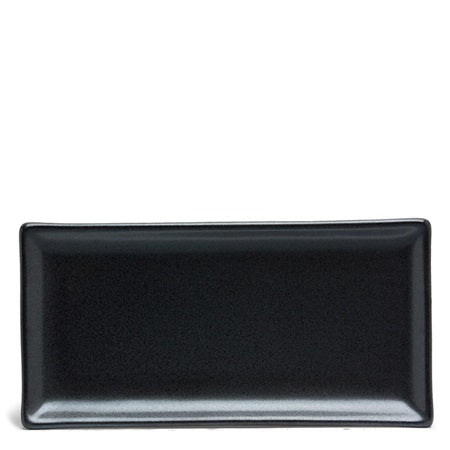 Black Kuro Glaze Plate - 8.75 x 5"
