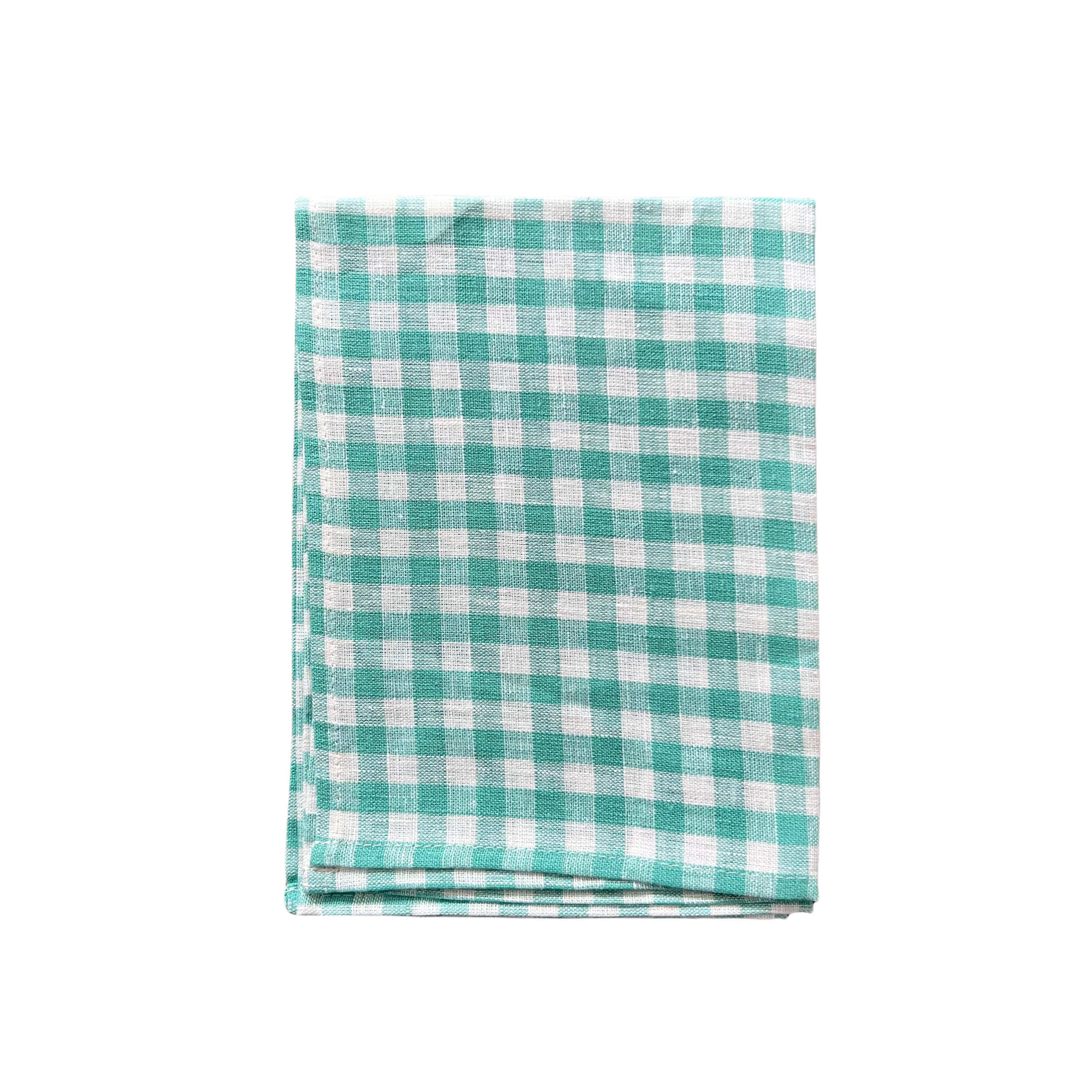 Mint Green Gingham, Linen Kitchen Cloth