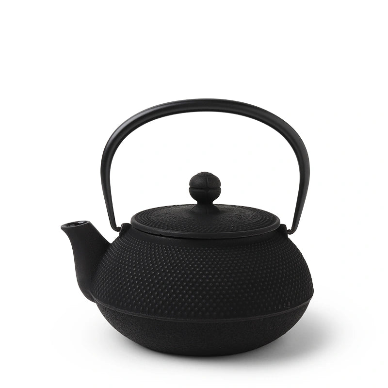 Black Hobnail Cast Iron Teapot | 22 oz