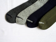 Nishiguchi Kutsushita Wool Ribbed Socks | Charcoal