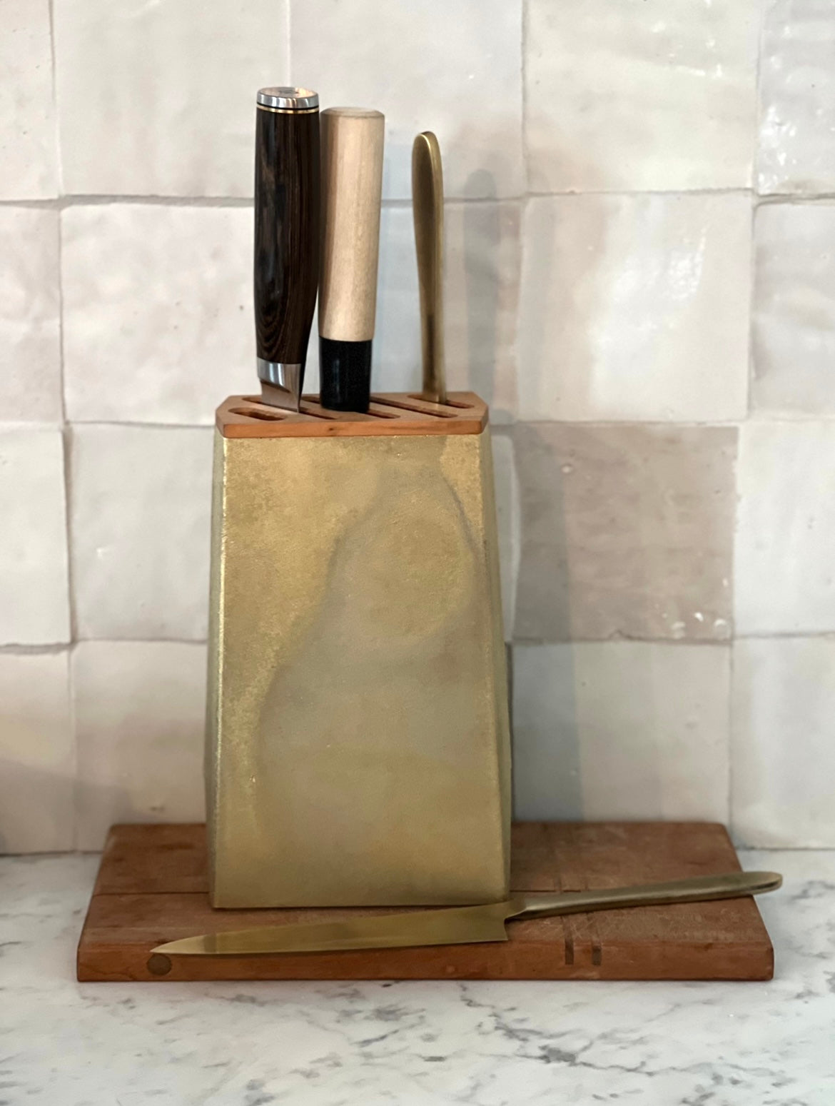 Magnetic Knife Stand - Brass