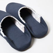 Canvas Wool Lined Room Shoes | Gray/Blue, Wool Lined