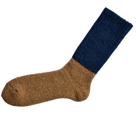 Nishiguchi Kutsushita Mohair Wool Pile Socks | Navy