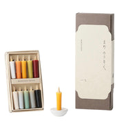 DAIYO Rice Bran Candle + Holder Gift Set - White