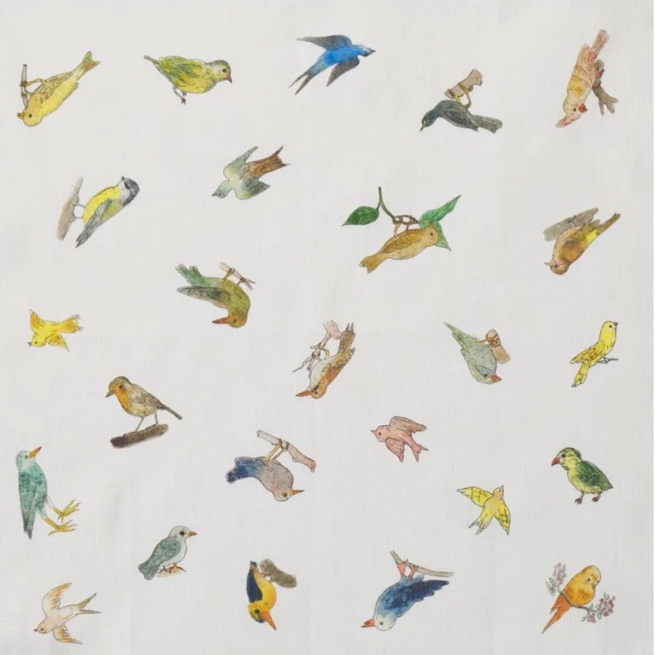 Linen Handkerchief - Isabelle Boinot Birds