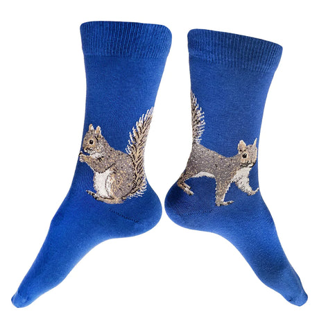 Squirrel Socks | Blue
