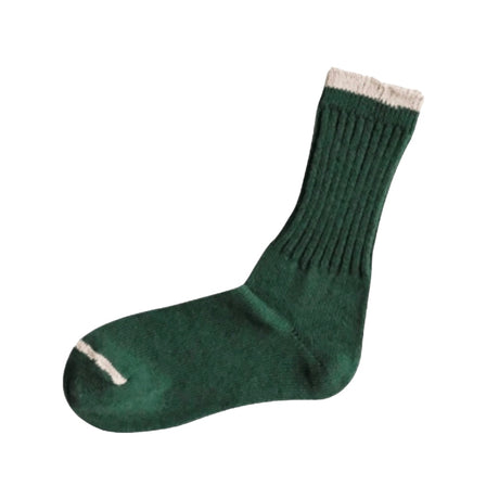 Nishiguchi Kutsushita Silk Cotton Socks | Lush Green | Small Only