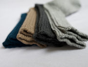 Nishiguchi Kutsushita Wool Ribbed Socks | Beige