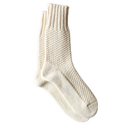Nishiguchi Kutsushita Wool Cotton Boot Socks | Ivory